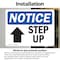 Signmission Step Up (Up Arrow) Sign With Symbol, 10 in W x Rectangle, Vinyl Decal OS-2PACK-NS-D-710-L-18459 - alternate 2